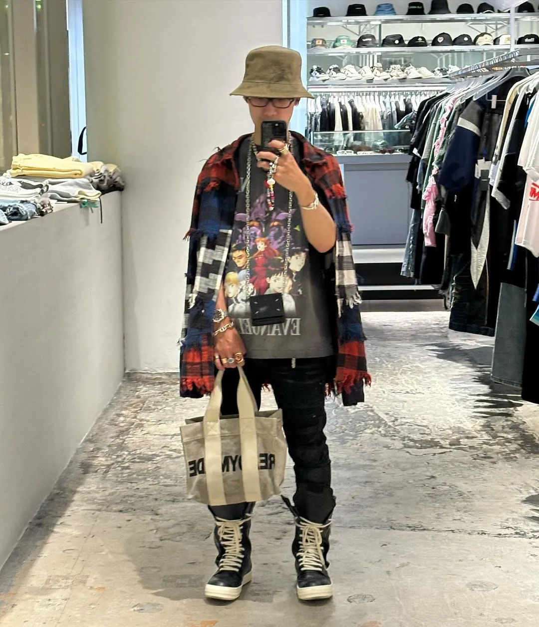SAINT Mxxxxxx × EVANGELION NEON GNSIS TEE/BLK co-branded Neon Genesis Evangelion distressed short-sleeves, washed black S-XL, vintage NEW VINTAGE, top printing technology, garment dyeing, re-washed, distressed, correct co-branded main mark/washing mark
